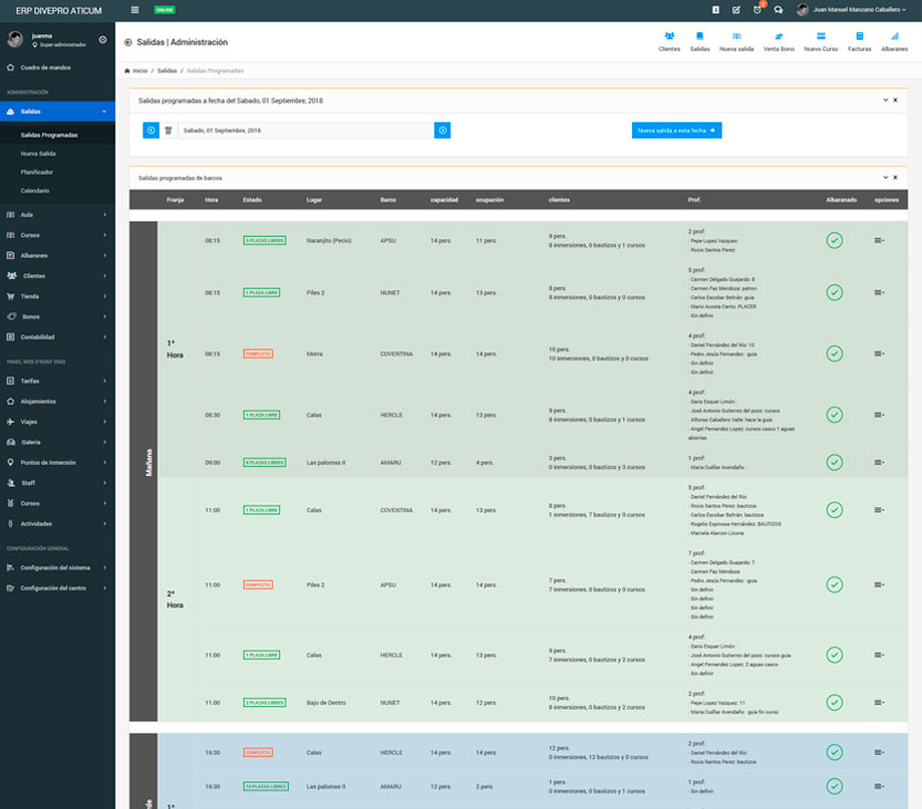 DIVEPRO, integra la gestión en un mismo sitio